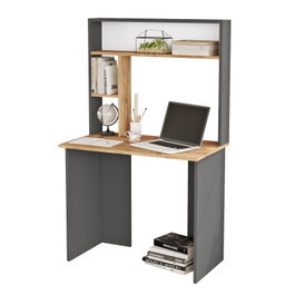Hanah Home Br2-Aa Escritorio de Estudio Pino Atlántico y Antracita